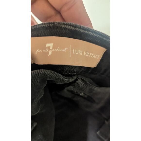 7 For All Mankind Luxe Vintage Aubrey black denim Jeans womens size 30 - Picture 9 of 10